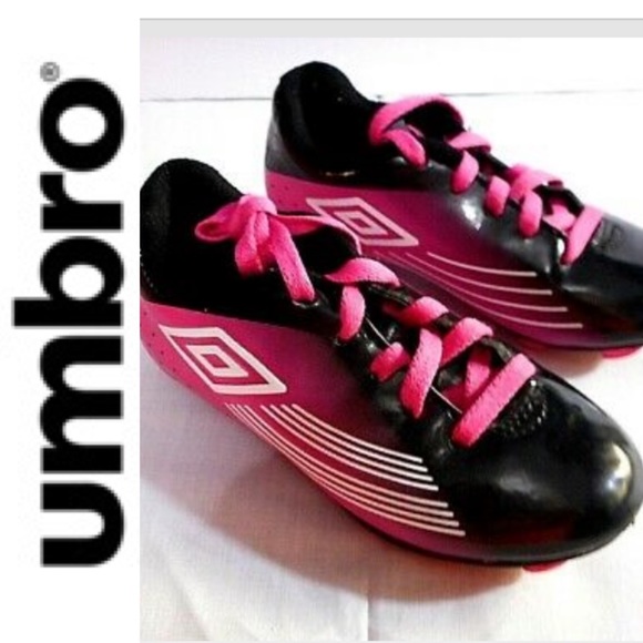UMBRO girls cleats black pink 5 soccer sports